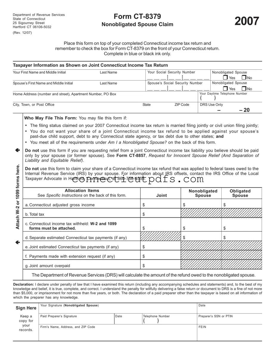 Fill Your Connecticut 8379 Form