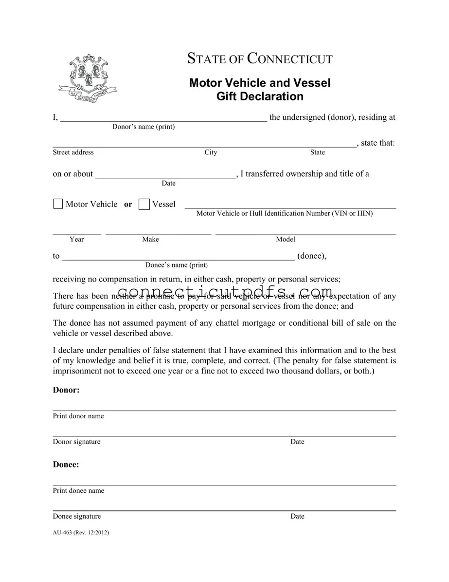 Fill Your Connecticut Au 463 Form