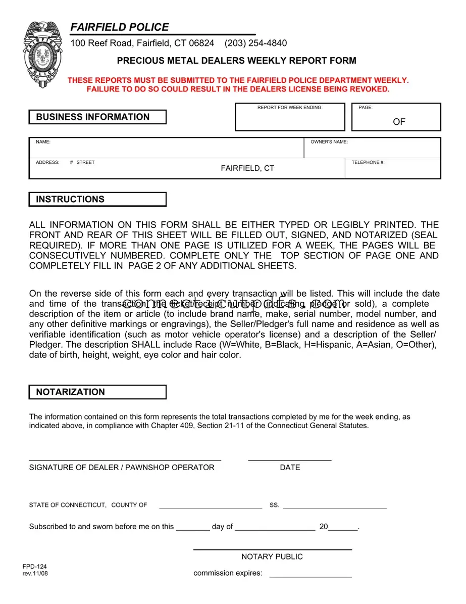 Fill Your Connecticut Fpd 124 Form