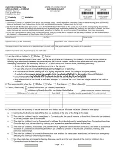 Fill Your Connecticut Custody Application Form