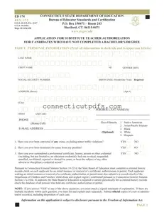 Fill Your Connecticut Ed 174 Form
