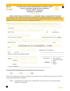 Fill Your Connecticut Ed 192 Form