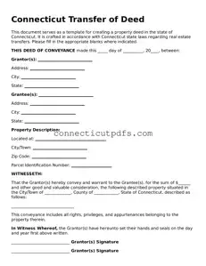 Fillable Connecticut Deed Document