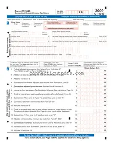 Fill Your Ct 1040 Connecticut Form